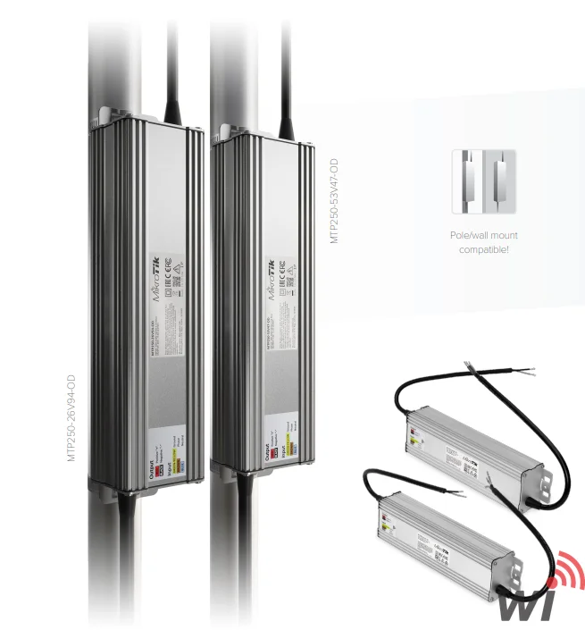 Mikrotik NetPower Güç Kaynağı MTP250-53V47-OD / MTP250-26V94-OD